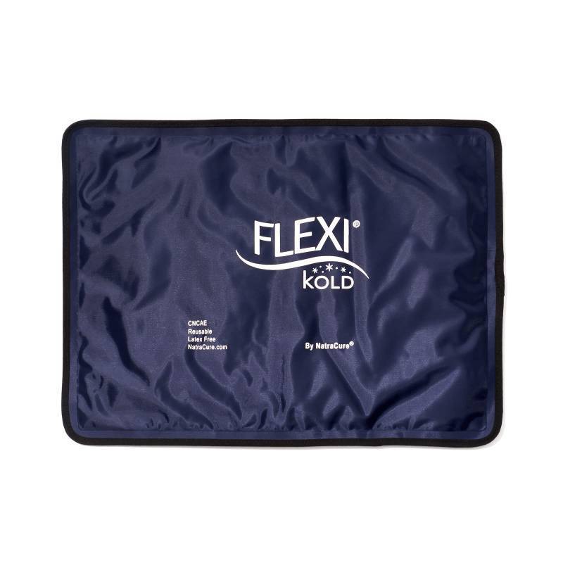 lot 4395 image: FlexiKold Gel Ice Packs (Standard Large 10.5 x 14.5) for Injuries Reusable, Back Pain Relief, Knee Wrap, After Surgery, Ice Pack for Knee, Shoulder - 6300-COLD by NatraCure. SMALL BLEMISHES.  - Retail $24