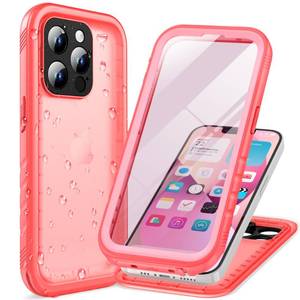 lot 7588 image: Cozycase for iPhone 15 Pro Max Waterproof Shockproof Dustproof Case - Heavy Duty360 Full BodyMilitary GradeProtectiveRugged  Built in ScreenCamera Protector with Lanyard Pink - Retail $32