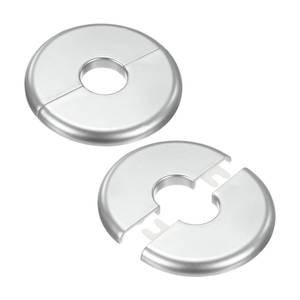 lot 7646 image: M METERXITY 2-Pack Wall Split Flange, for 0.8 Inch20mm OD Pipe ABS Escutcheon Plate Round Self-Adhesive Plumbing Cover Plates for Water PipeFaucet Silver Tone - Retail $8