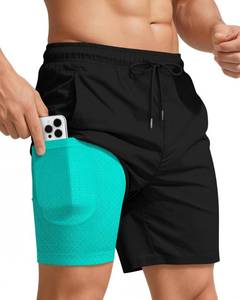 lot 7649 image: Yufawow 7 Inch Men Swim Trunks Compression Liner Quick Dry Swimwear Bikini Swimsuit Bathing Suit Water Shorts Mexico Trip Gift Costa Rica Must Haves Bahamas Wear Attire Clothes Outfit Apparel - Retail $18