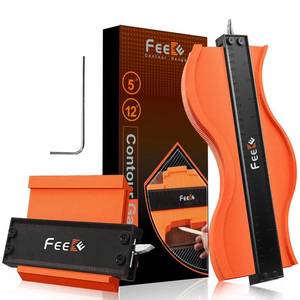 lot 7664 image: Feeke Contour Gauge (125 Inch) with Lock Profile Tool, Birthday Gifts for Men Dad Husband Him Super Contour Shape Duplicator Men Gifts Woodworking Tools Construction Outline Angle Measuring Tool - Retail $20