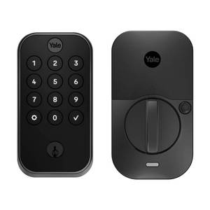 Yale Assure Lock 2 Deadbolt, Black Suede Keypad Code Door Lock with Z-Wave and Back-Up Key for Front or Back Entry Door, YRD410-ZW2-BSP - Retail: $220