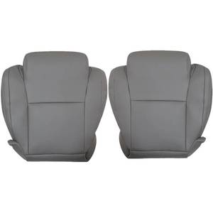 lot 7676 image: GXARTS 2PCS Front Driver & Passenger Side Bottom Replacement Leather Seat Cover Gray Compatible with Toyota Tundra 2007 2008 2009 2010 2011 2012 2013 - Retail $50