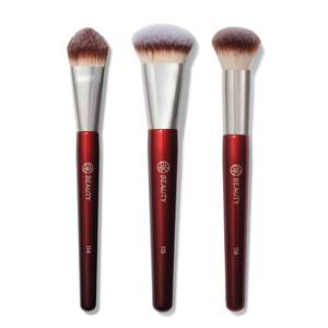 lot 7678 image: BK Beauty Core Complexion Trio Makeup Brushes Set (3PC) Foundation, Concealer, and Blending Brushes for Liquid, Cream &amp Powder Vegan, Cruelty-Free, Ultra-Soft Face Makeup Brushes - Retail $85