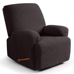 lot 7691 image: Ruaozz Recliner Sofa Covers Oversized Recliner Chair Covers Recliner Covers for Reclining Chair with Pockets Washable Furniture Protector with Elastic Bottom (1 Seater-X Large, Chocolate) - Retail $43
