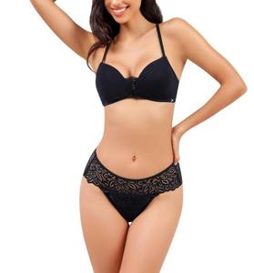 lot 7712 image: AIRCUTE Washable Absorbent Urinary Incontinence Underwear for Women, Seamless Bikini Lace Panty for Bladder leaks (Large, Black) - Retail $15