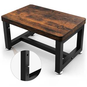 lot 7721 image: Step Stool, NomNest Height-Adjustable Wooden Step Ladder Metal Foot Stool Small Kitchen Stool Helper for Toddler Adults, Ladder Chair for Home Bedside Bathroom Sink Potty-Black - Retail $24