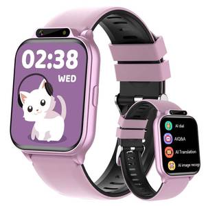 lot 7725 image: Smart Watch for Kids,1.85 Fitness Tracker with Heart Rate,Sleep Monitor,Built-in AI(TranslationQ&AWatch FaceImage recognition Smartwatches,NO APPPhone, Gift for Boys Girls.(Built-in AI, Pink) NO CHARGER - Retail $43