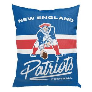 lot 7732 image: Northwest Official NFL New England Patriots Nostalgic Proud Decorative Pillow, Team Colors, 15 x 12