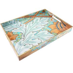 lot 7753 image: Spsyrine Serving Tray with Handles, Plastic Decorative Tray for Coffee Table, Living Room, Home Decor, Sunflower - Retail $27