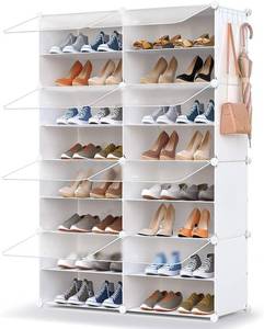 lot 7760 image: HOMICKER Shoe Storage,32 Pairs Shoe Rack Organizer for Closet Shoe Cabinet with Door Shoe Shelves for Closet,Entryway,Hallway,Bedroom - Retail $49