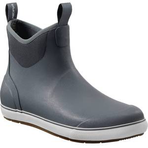 lot 7761 image: Piscifun Mens Deck Boots, Waterproof Fishing Rain Boots, Anti-Slip Rubber Boots with Breathable Neoprene Lining, Grey,12 - Retail $50