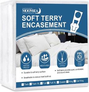 lot 7634 image: Sleep Solution Moonsea Full Mattress Cover Waterproof  - Retail $21