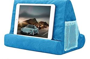 lot 7692 image: Memory Foam Pillow Tablet Holder Blue