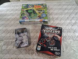 lot 6 image: Board Game Collection - Yahtzee, Dino Doctor, Double-Six Dominoes 3 games