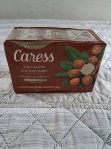 lot 47 image: Caress Shea Butter Brown Sugar Exfoliating Beauty Bar Soap 4 Pack