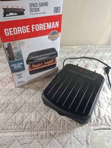 lot 53 image: George Foreman Electric Indoor Grill with Box