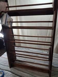 lot 131 image: Wooden CD Rack with Music CD Collection