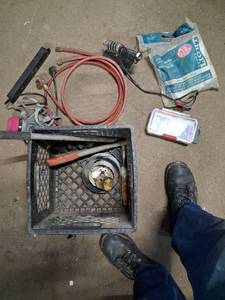 lot 156 image: Mix lot  with concrete drill bits ,plastic sheeting  and randomAccessories