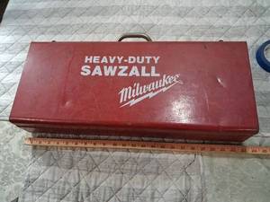 lot 182 image: Milwaukee Heavy-Duty Sawzall Reciprocating Saw Carrying Case case only