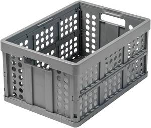 lot 3723 image: Clax  crate  folding box  basket  48 qt (12 gal)  grey
