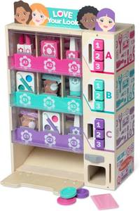 lot 3762 image: $53 Melissa & Doug Beauty Kiosk Vending Machine Play Set - Wooden