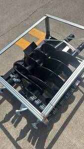 lot 38013 image: JCT Skid Steer Post Hole Auger Attachment 8 inch, 12 inch, 18 inch