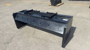 lot 38048 image: JCT Heavy Duty Skid Steer Pusher Box 84 inch