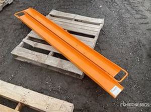 lot 42072 image: Wolverine 82 inch Pallet Fork Extensions set of 2 forks EX-66-84L