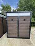Double Portable Restroom Container and 2-Stall Outdoor Toilet Unit  EQ13MSD