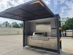 Barbecue House w/ Grill, Side Burner, Sink, Fan &amp; Storage &amp; Folding Shade BBQ Pod