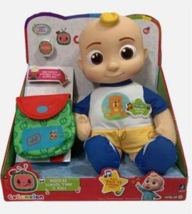 lot 9978 image: Cocomelon JJ Musical Back to School Plush Doll with Backpack