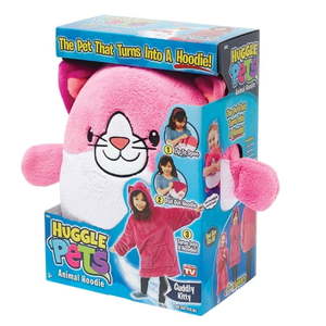 lot 9985 image: Huggle Pets Pink Kitty Animal Hoodie Sweatshirt and Plush Toy