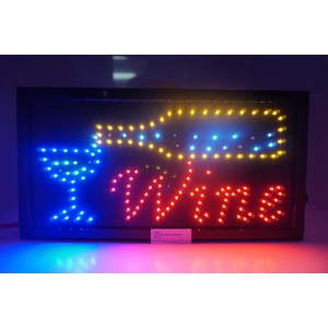 lot 10043 image: Wine LED Motion Sign 19 x10
