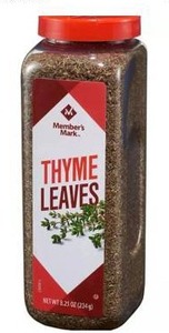 lot 10047 image: Members Mark Thyme Leaves, 8.25 Ounce, BB 31427