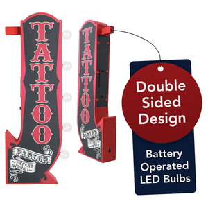 lot 10058 image: Tattoo Parlor Expert Work Arrow LED Sign