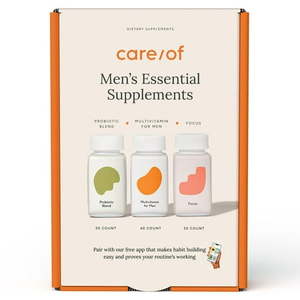 lot 10063 image: Careof Men s Essential Supplements, Multivitamin, Probiotic, Focus, 2 Pack, BB 2025