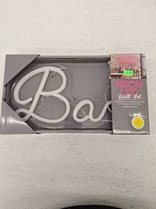 lot 10096 image: Neon LED Bar Sign Wall Art with USB Adapter
