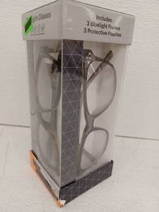 lot 10111 image: KEO Mens Bailey Blue Light Filtering Glasses (3 pk.)