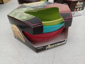 lot 10115 image: Arrow Fiesta 3-Piece Melamine Bowl Set, Lot of 3 packs