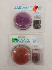 lot 10127 image: Jarware Mason Jar Jelly Jam Lids Set