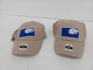 lot 10144 image: Two Mens Adjustable KU Basketball Hats