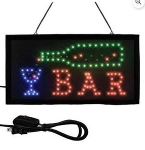 lot 10187 image: Light Up Retro Flashing Plug in Bar Vintage Sign