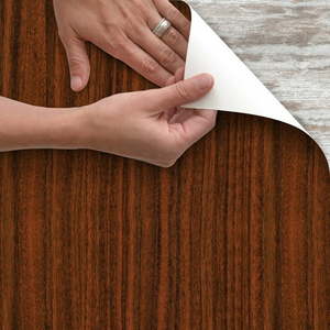 lot 10237 image: Con-Tact Brand Creative Covering Self-Adhesive Vinyl Shelf Liner  Walnut 18 in x 9 ft, Lot of 2
