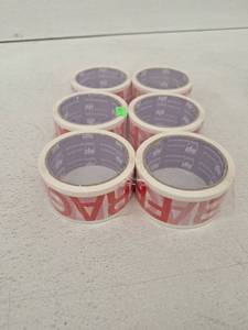 lot 10274 image: Fragile Packing Tape  6 Rolls
