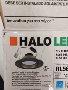 lot 11668 image: Halo Recessed RL560SN6830 6-Inch Recessed Retrofit LED Recessed Lighting Trim