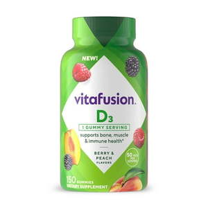 lot 11711 image: Vitafusion Vitamin D Gummy Vitamins  150 Count, Lot of 2