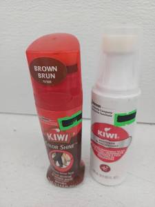 lot 11715 image: KIWI Shoe Care Set - Brown Color Shine and Whitener