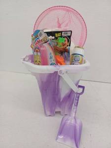 lot 11720 image: Purple Beach Bucket Set with Summer Toys