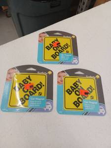 lot 11722 image: Safety 1st Baby on Board Car Magnet Set of 3